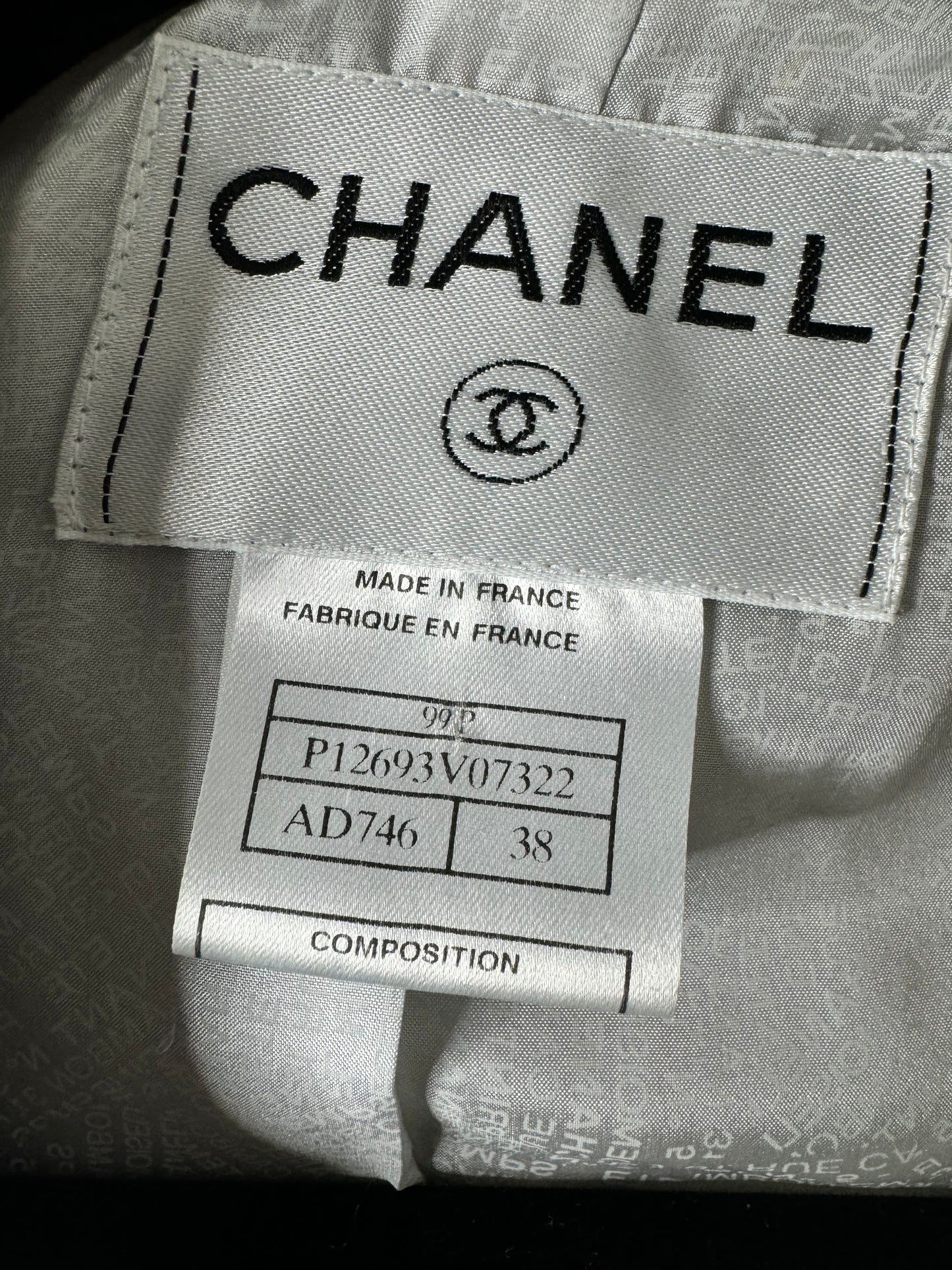 Vintage Chanel Stone 2 Button Blazer (P12693V07322)