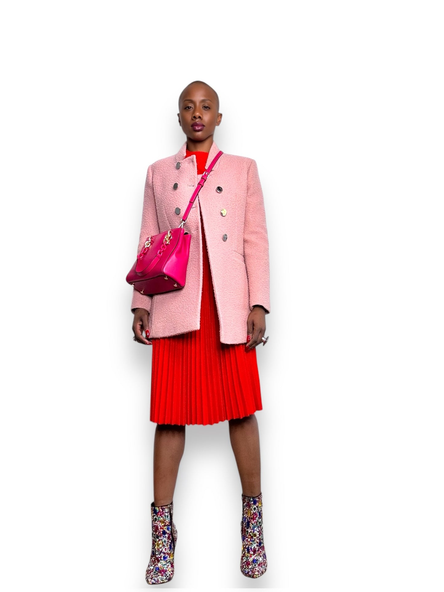Vintage Gucci Pink Bouclè Wool Jacket