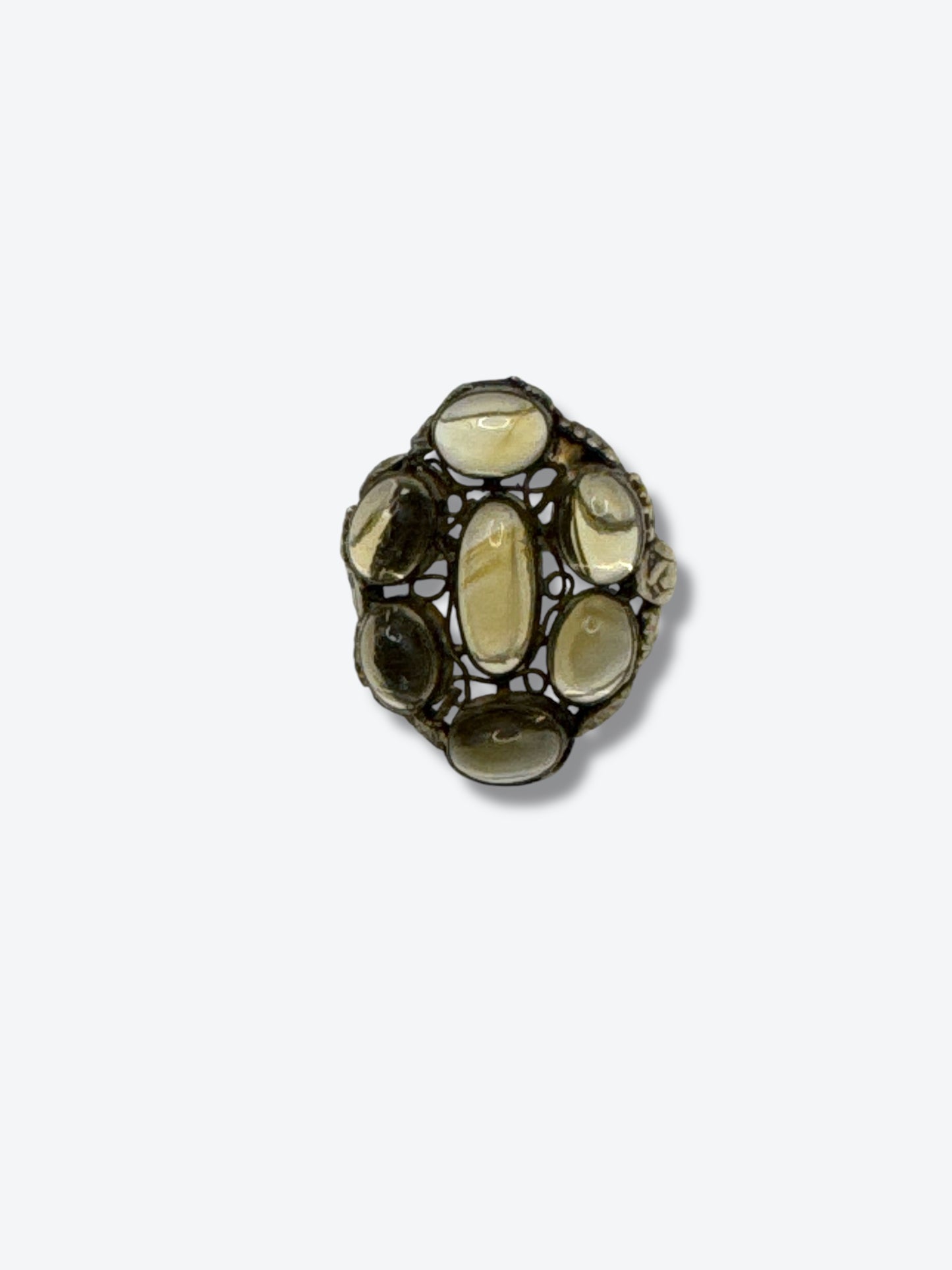 1970’s Size 14 mm Sliver & Enamel Rose Ring