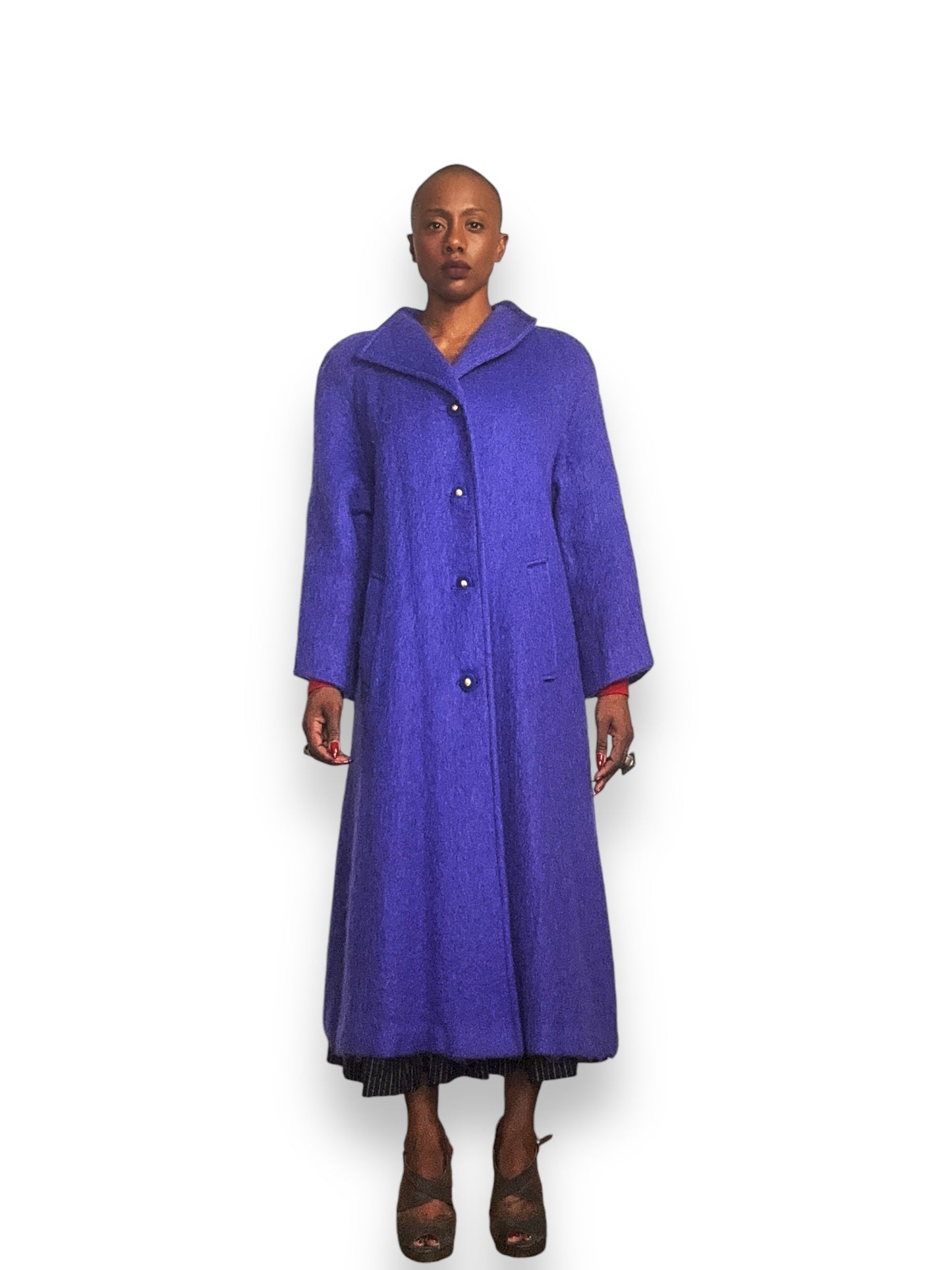 1970s "Vision" Purple Mohair Trench