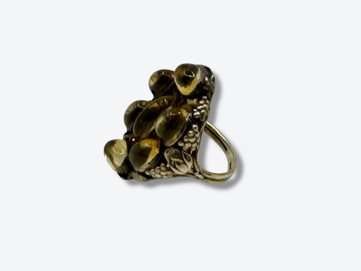1970’s Size 14 mm Sliver & Enamel Rose Ring