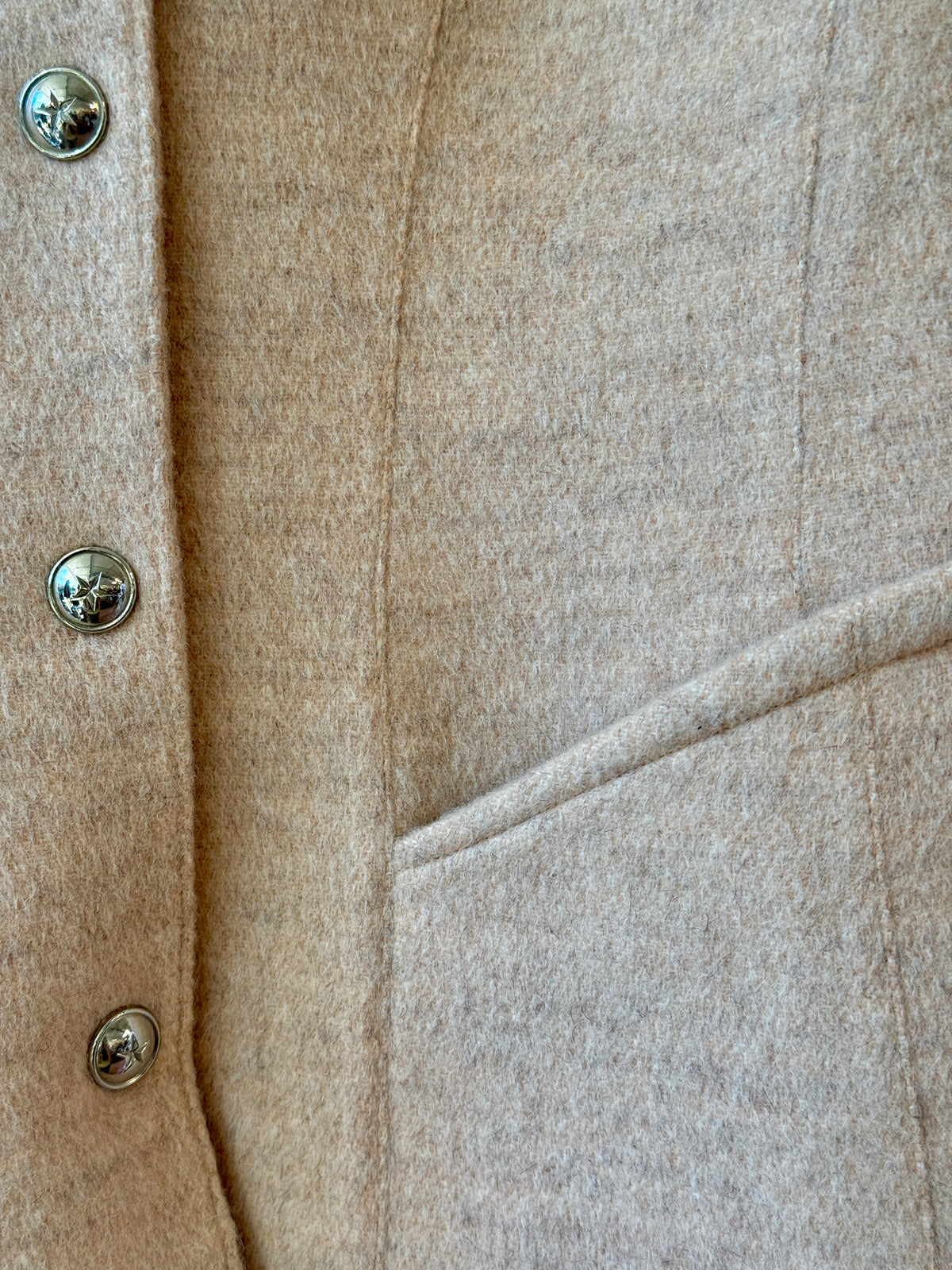1990s Mugler Pink Wool Snap Jacket