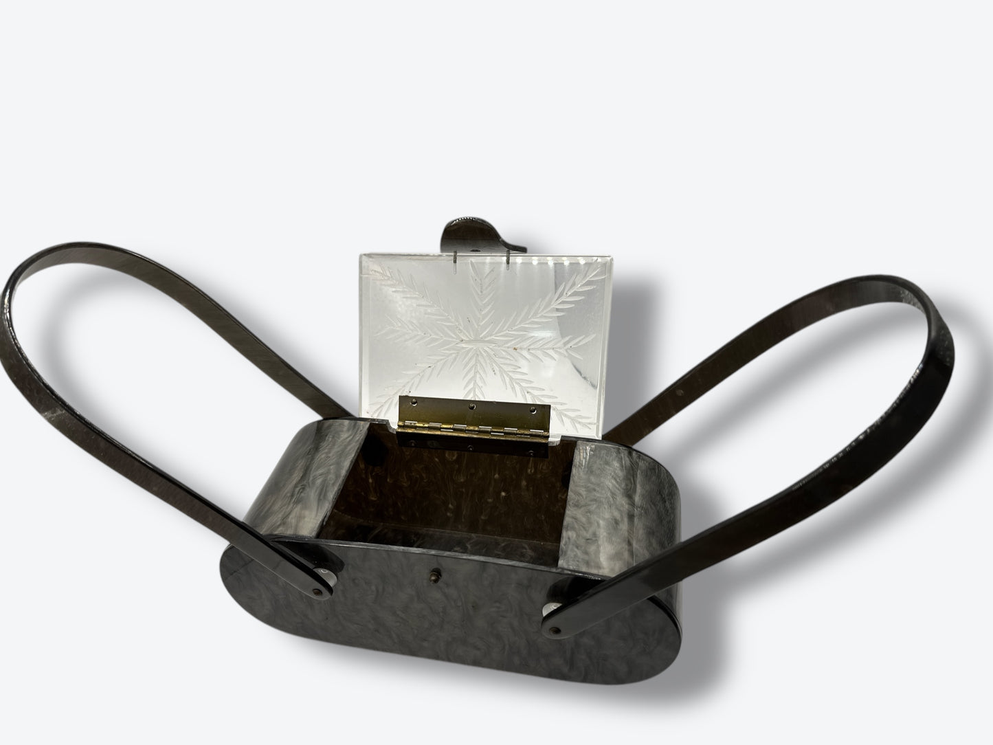 1950s Lucite Gray and Lucite Bag