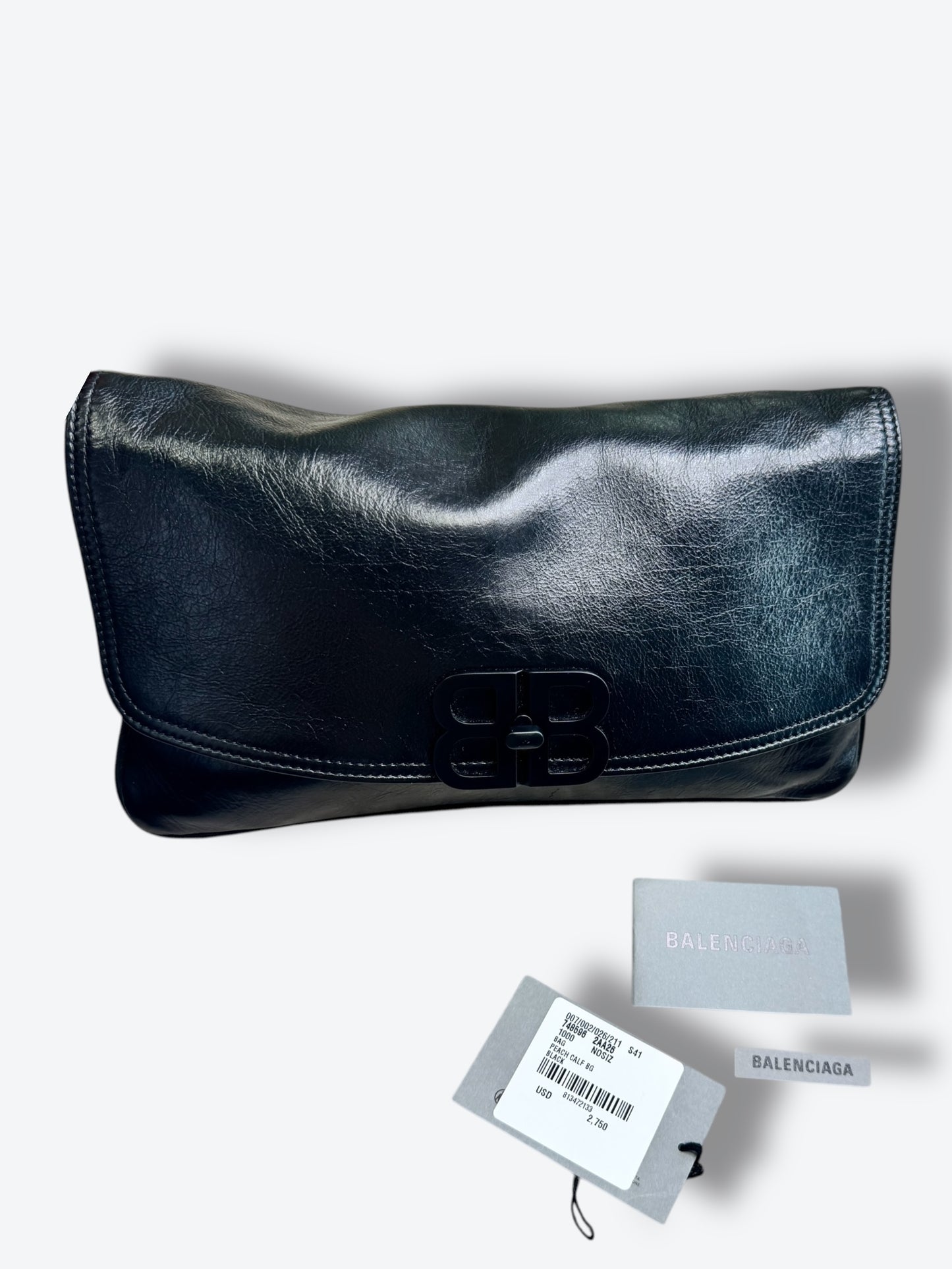 Balenciaga Monaco Leather Medium Shoulder Bag (748596 • 1000 • N • 562481)