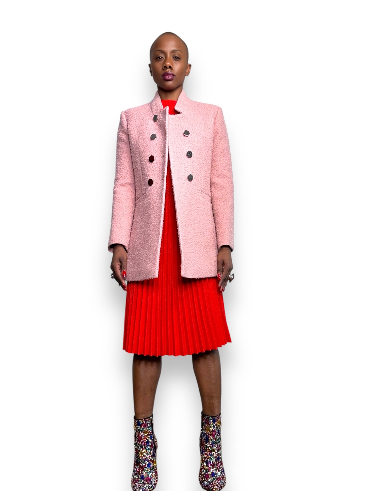 Vintage Gucci Pink Bouclè Wool Jacket
