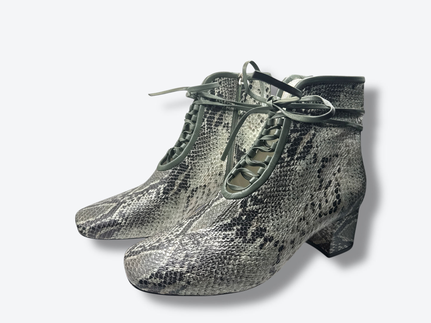 Trend: Daniella Shevel Snakeskin Lace Boots