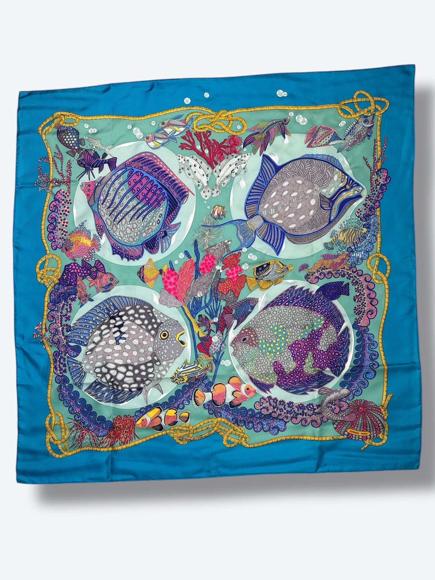1992 Hermès “Les Poissons” Silk Scarf (1992 by Christine Henry)