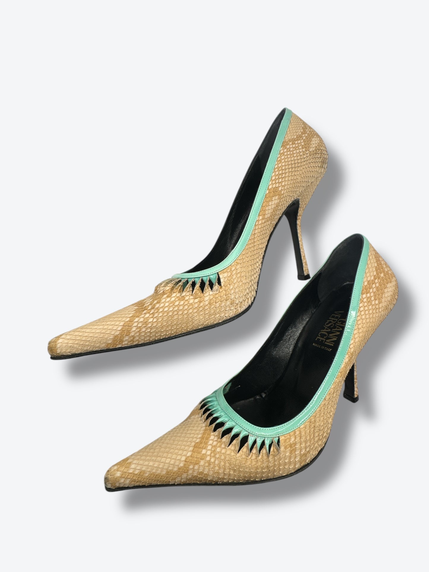 Y2K Versace Snakeskin Pumps