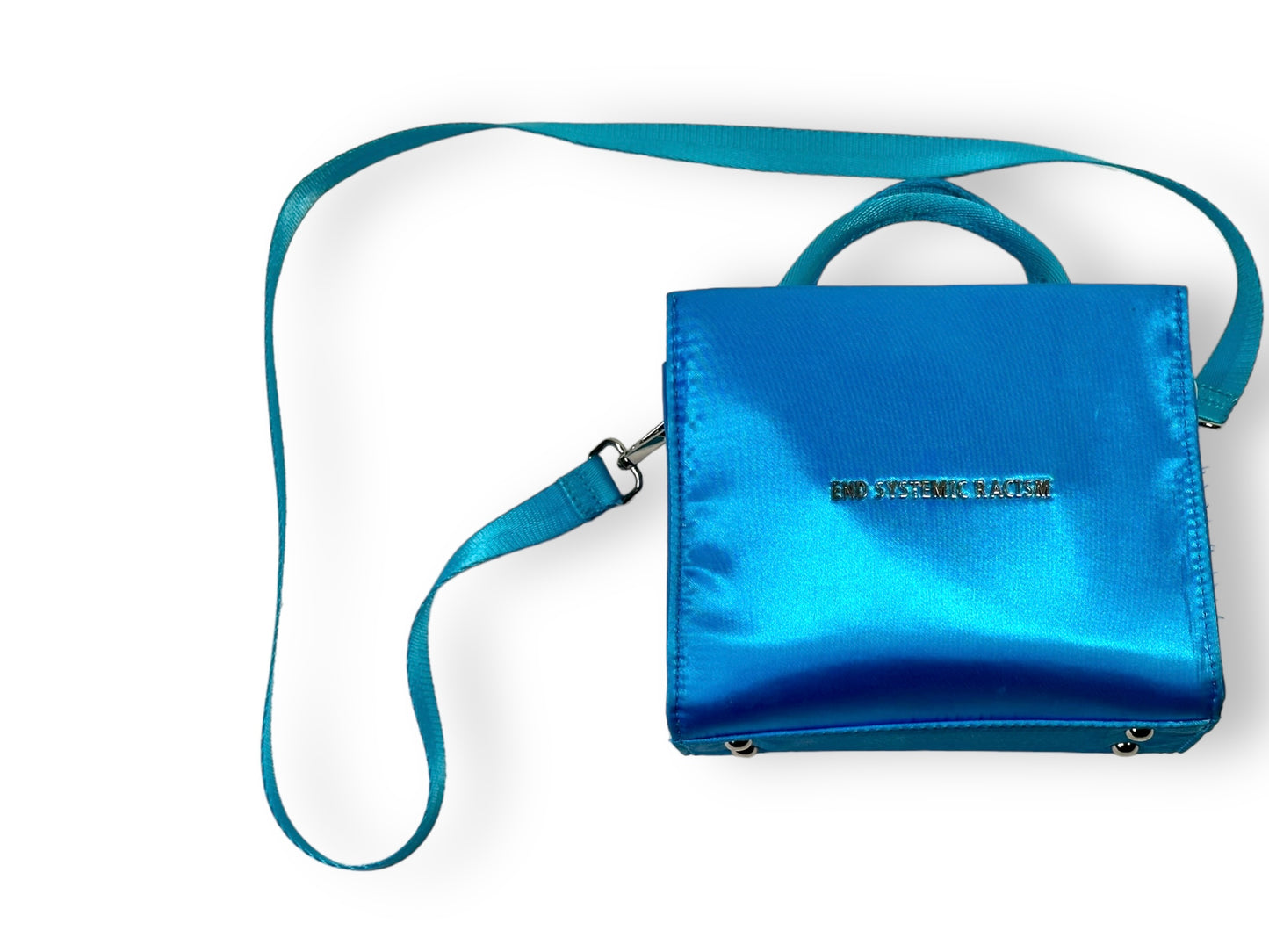 Trend: Brandon Blackwood “End Systematic Racism” Micro Bag (Blue)