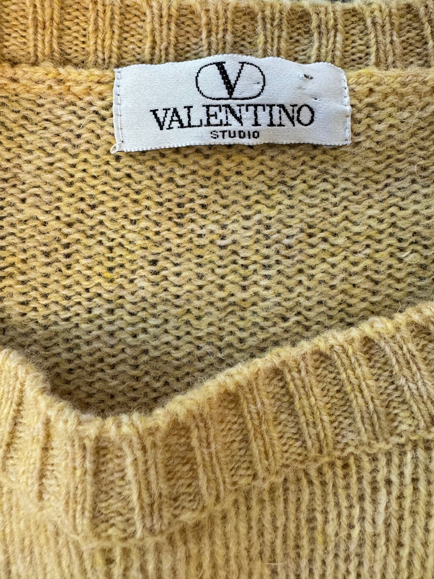 1970s Valentino Studio Yellow Sweater