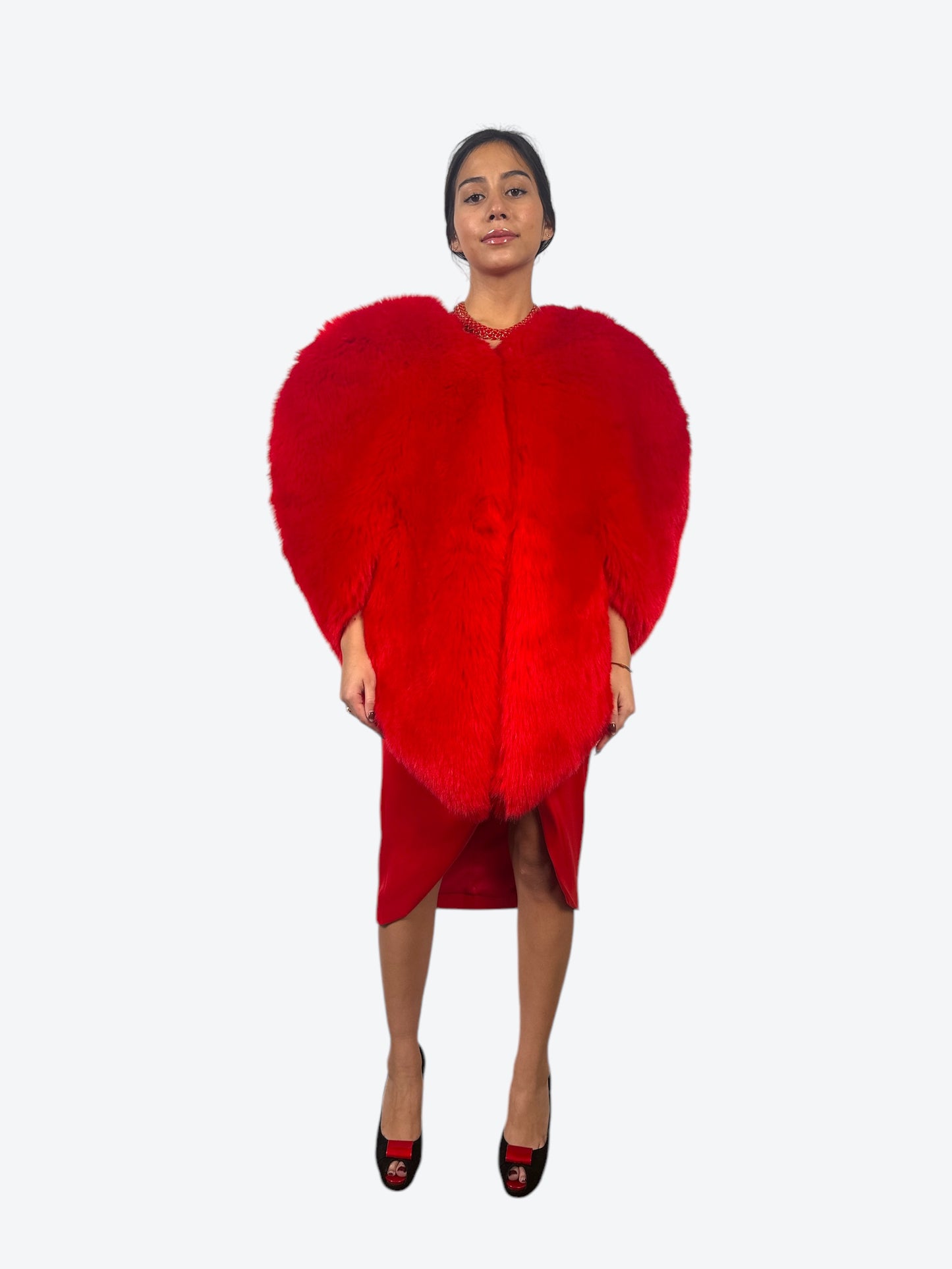 Trend: Faux Fur Heart Cape