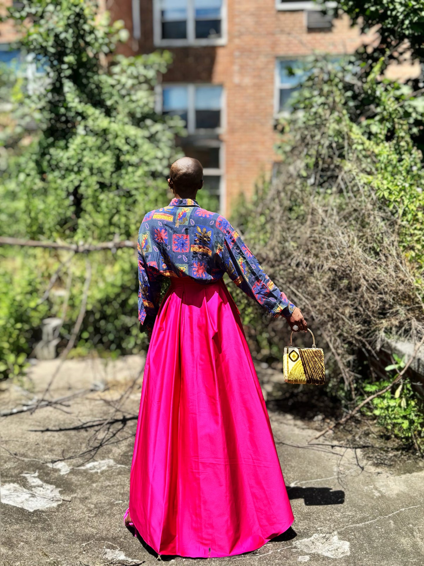 #49. Trend: NWT Halston Hot Pink Tulip Skirt