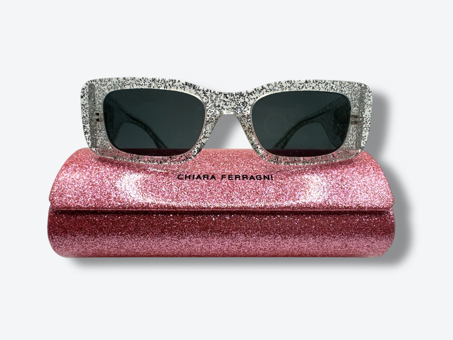 Trend: Chiara Ferragani Glitter Sunglasses w/Case