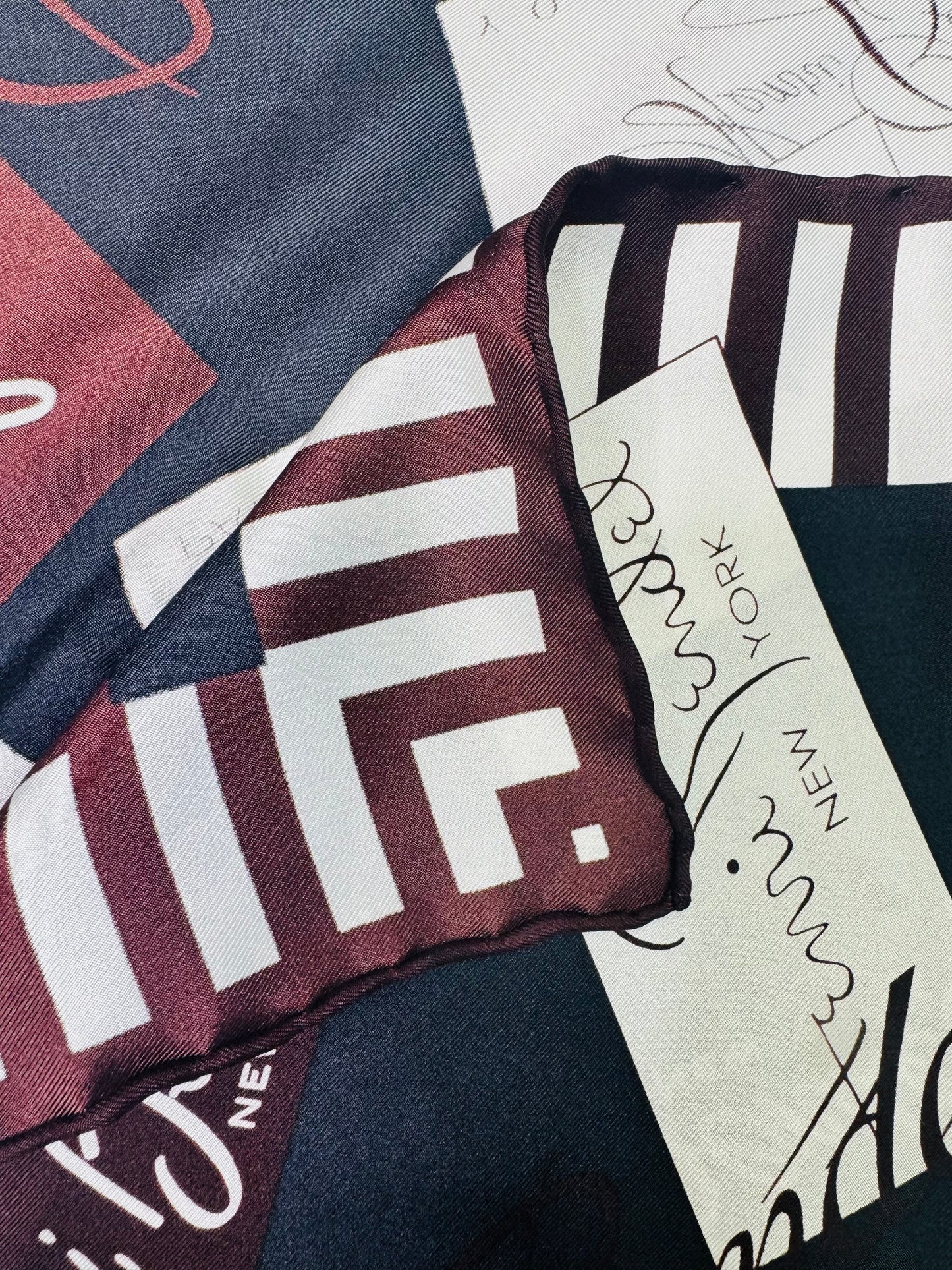 1980s 31” x 31” Henri Bendel Silk Scarf