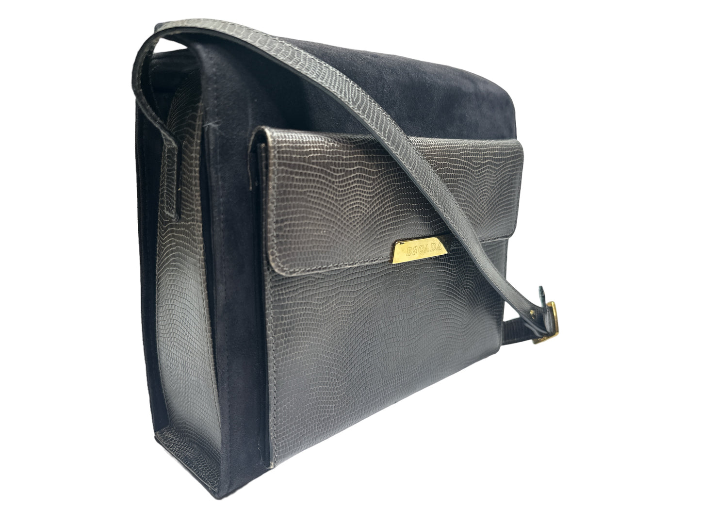 1980’s Escada Suede and Leather Shoulder Bag