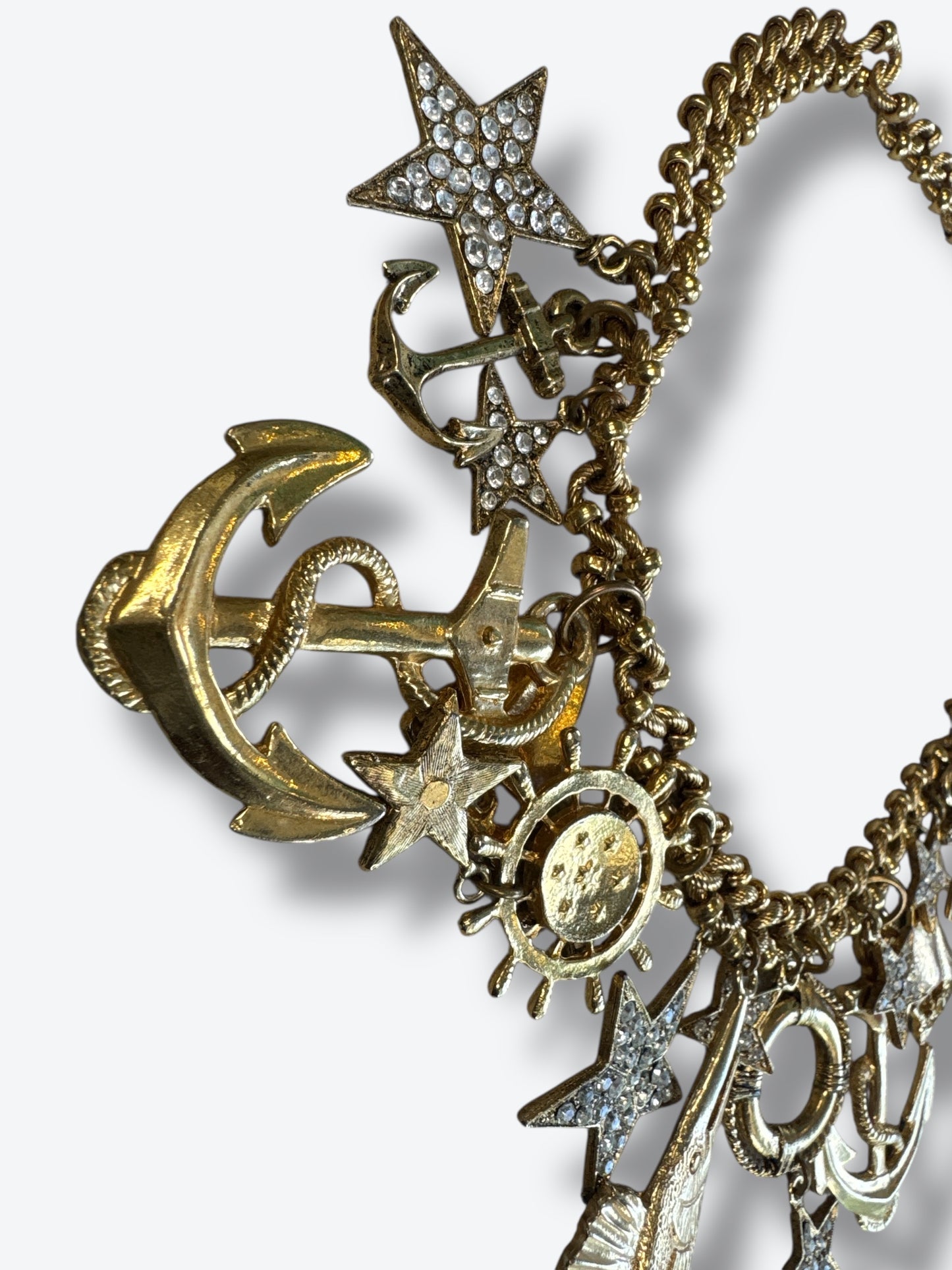 Vintage Nautical Charm Statement Necklace