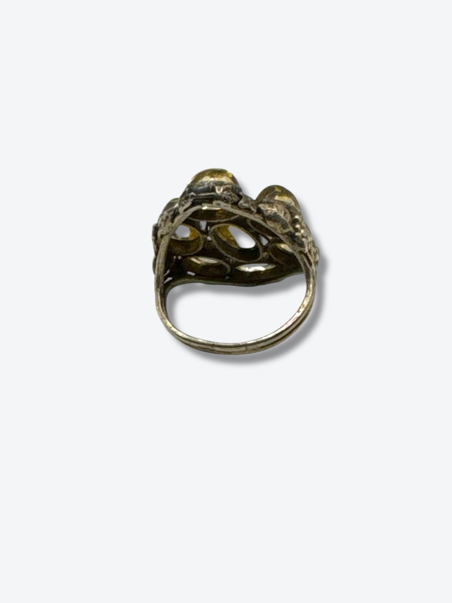 1970’s Size 14 mm Sliver & Enamel Rose Ring