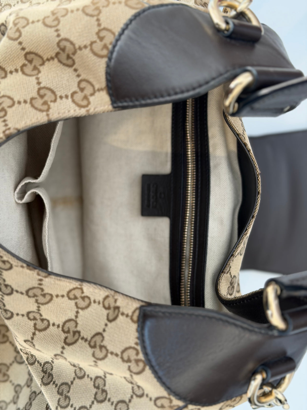 Gucci GG Canvas “Emily” Original Chain Hobo Bag