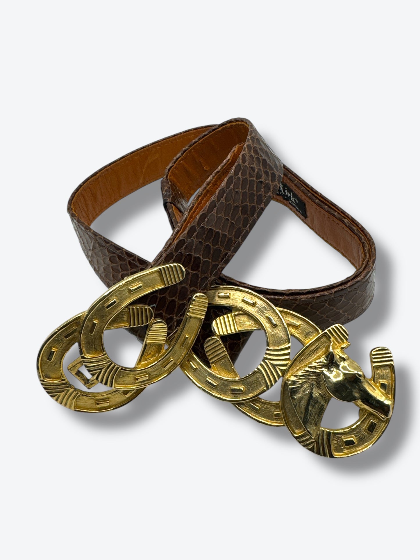 Vintage Alexis Kirk Lucky Horse Adjustable Belt