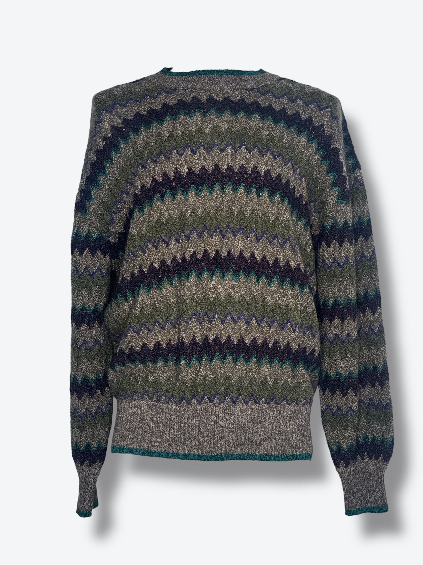 1970s Missoni Chevron Print Crew Neck Sweater