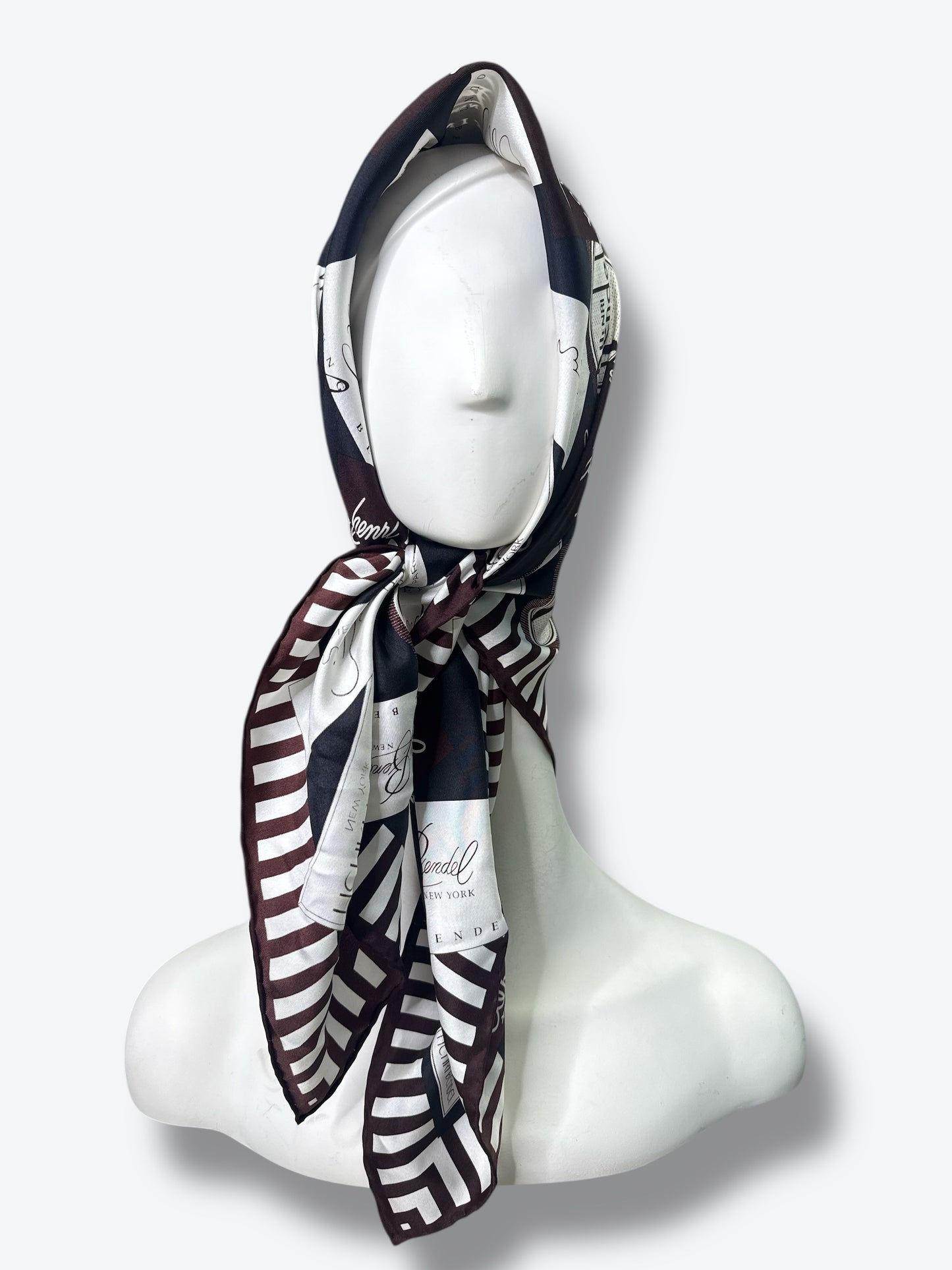 1980s 31” x 31” Henri Bendel Silk Scarf