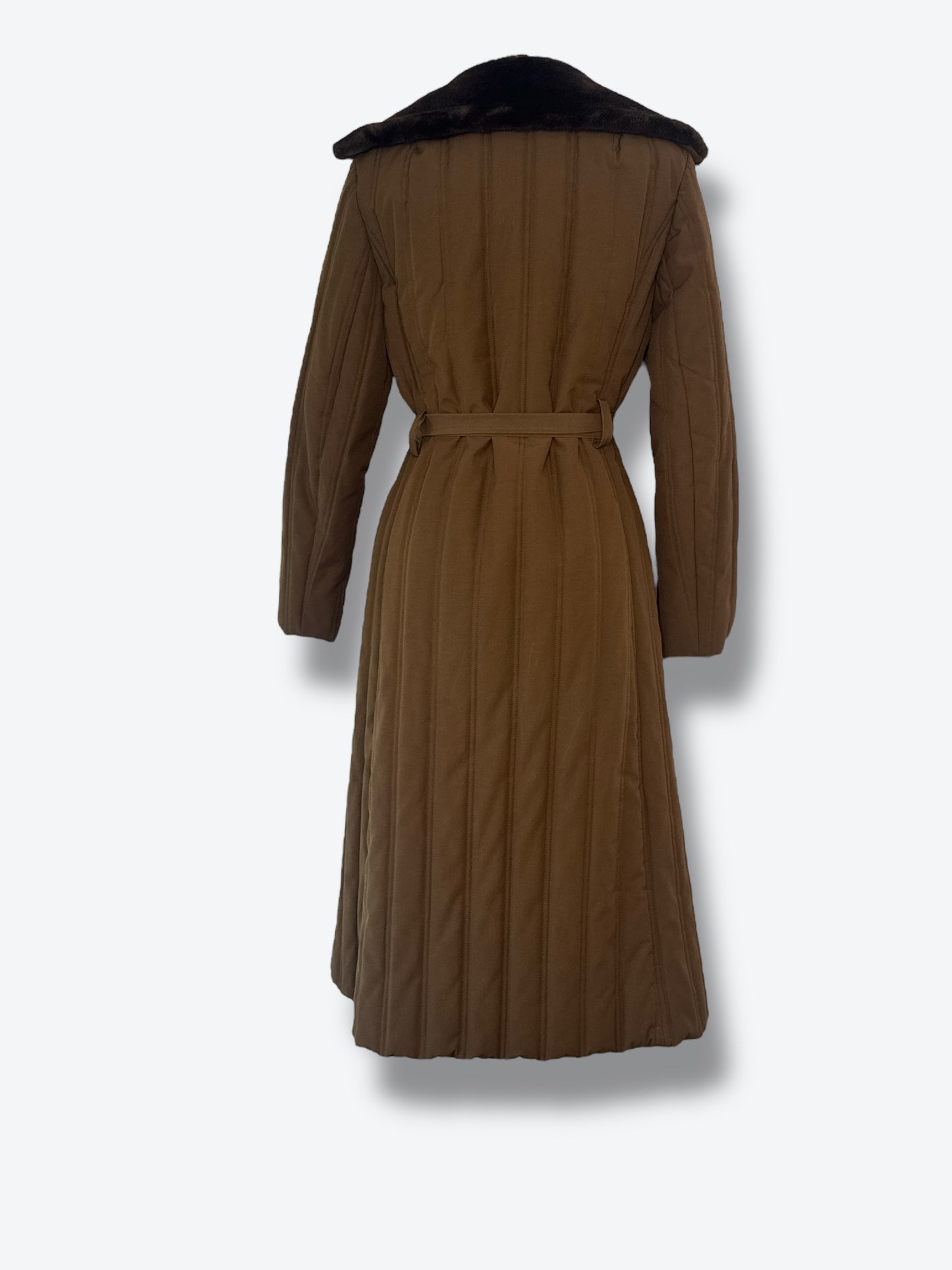 1970s Givenchy Sport Brown Quilted Coat