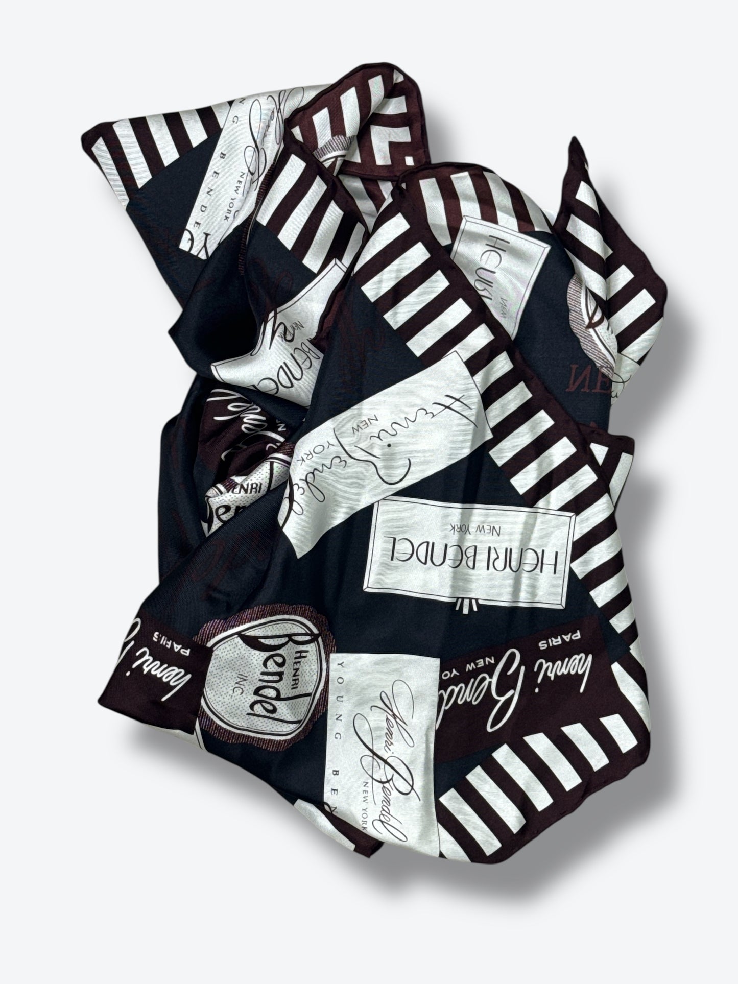 1980s 31” x 31” Henri Bendel Silk Scarf