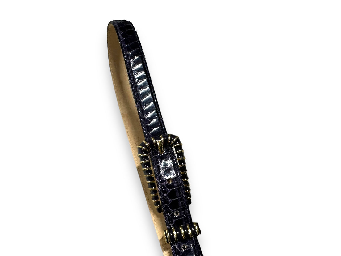 1990s Carlisle Purple Snakeskin Belt