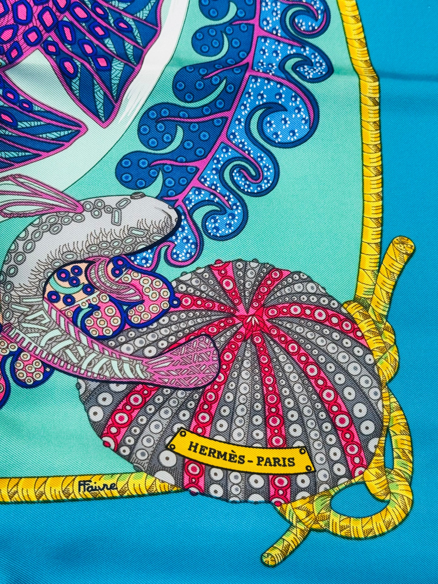 1992 Hermès “Les Poissons” Silk Scarf (1992 by Christine Henry)