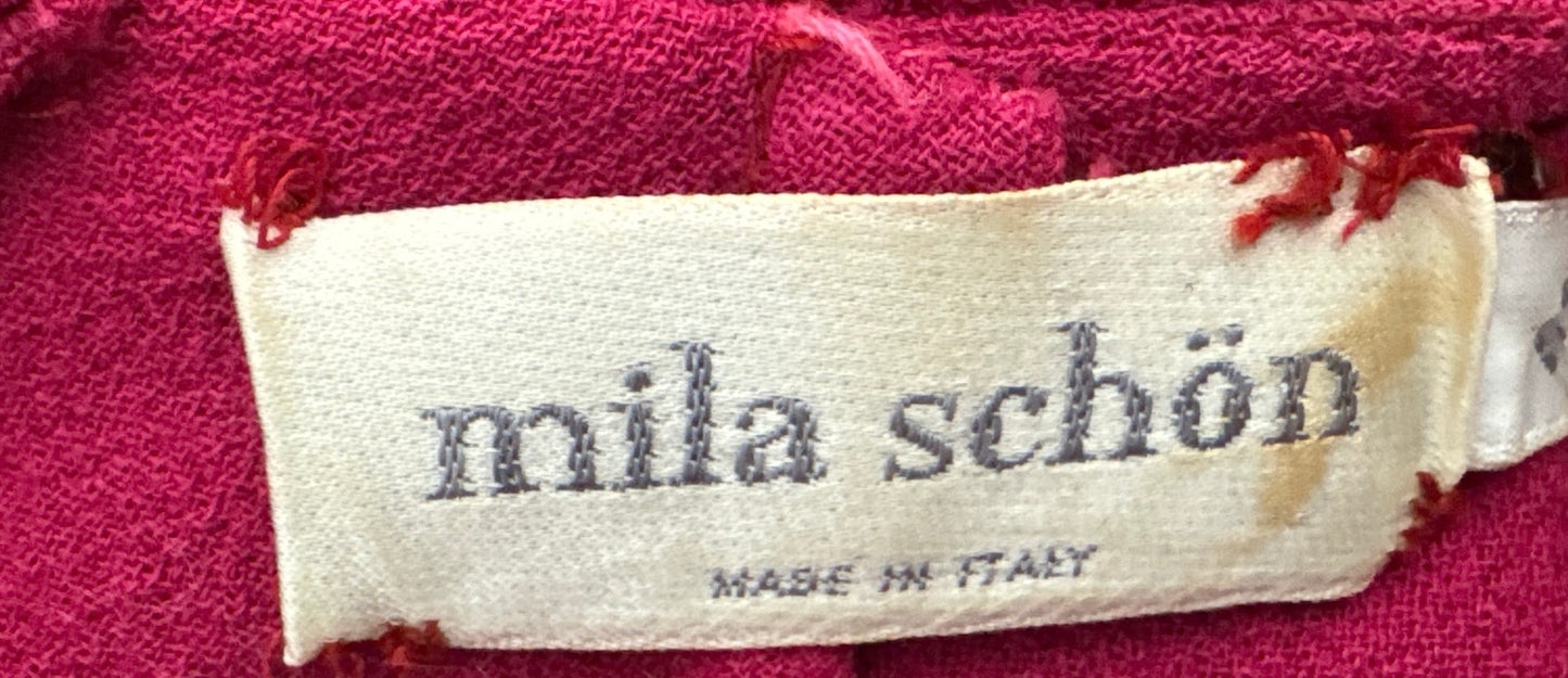 1990s Mila Schön Hot Pink Dress