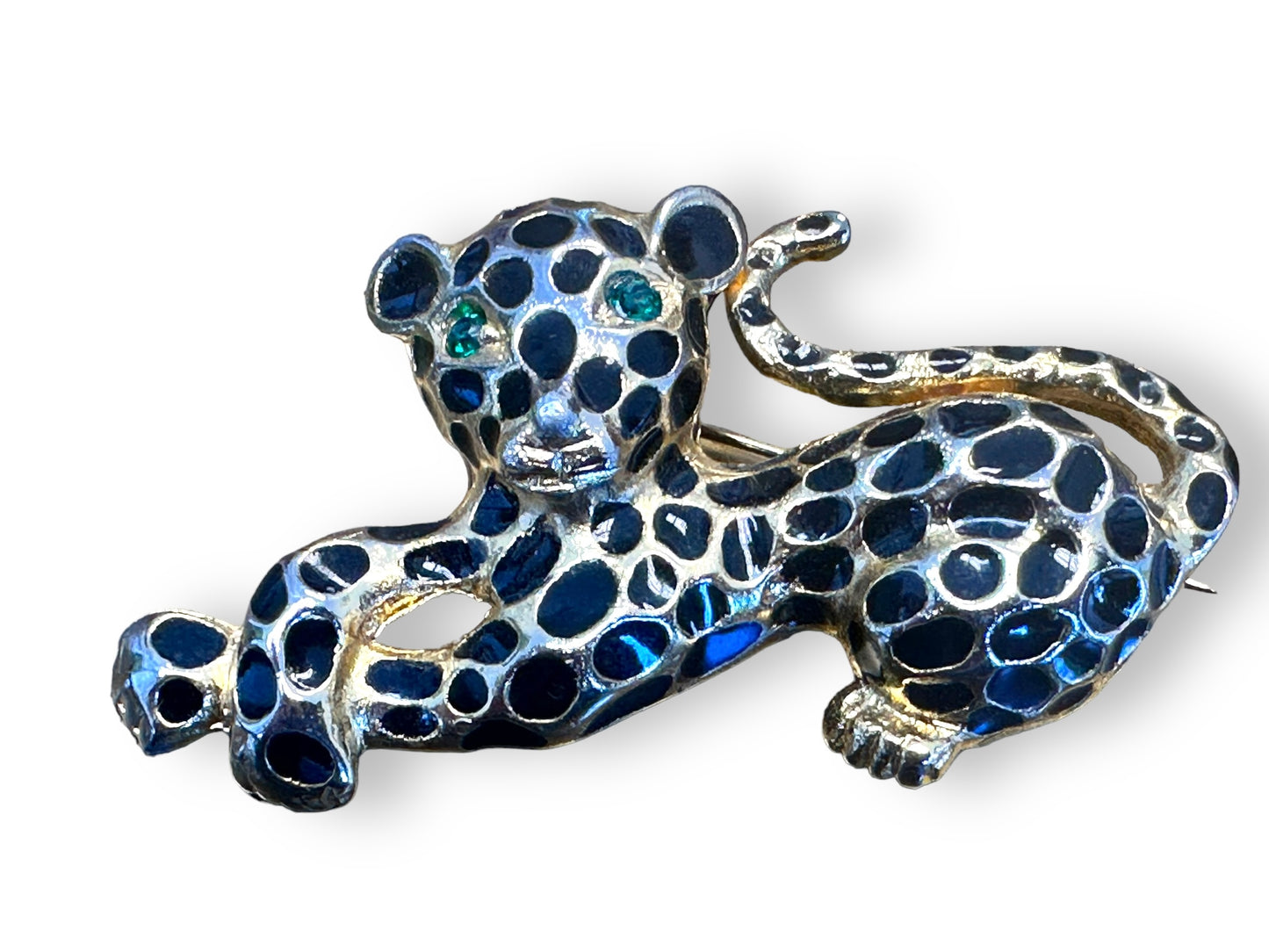 1990s Cheetah + Black Cheetah Brooch