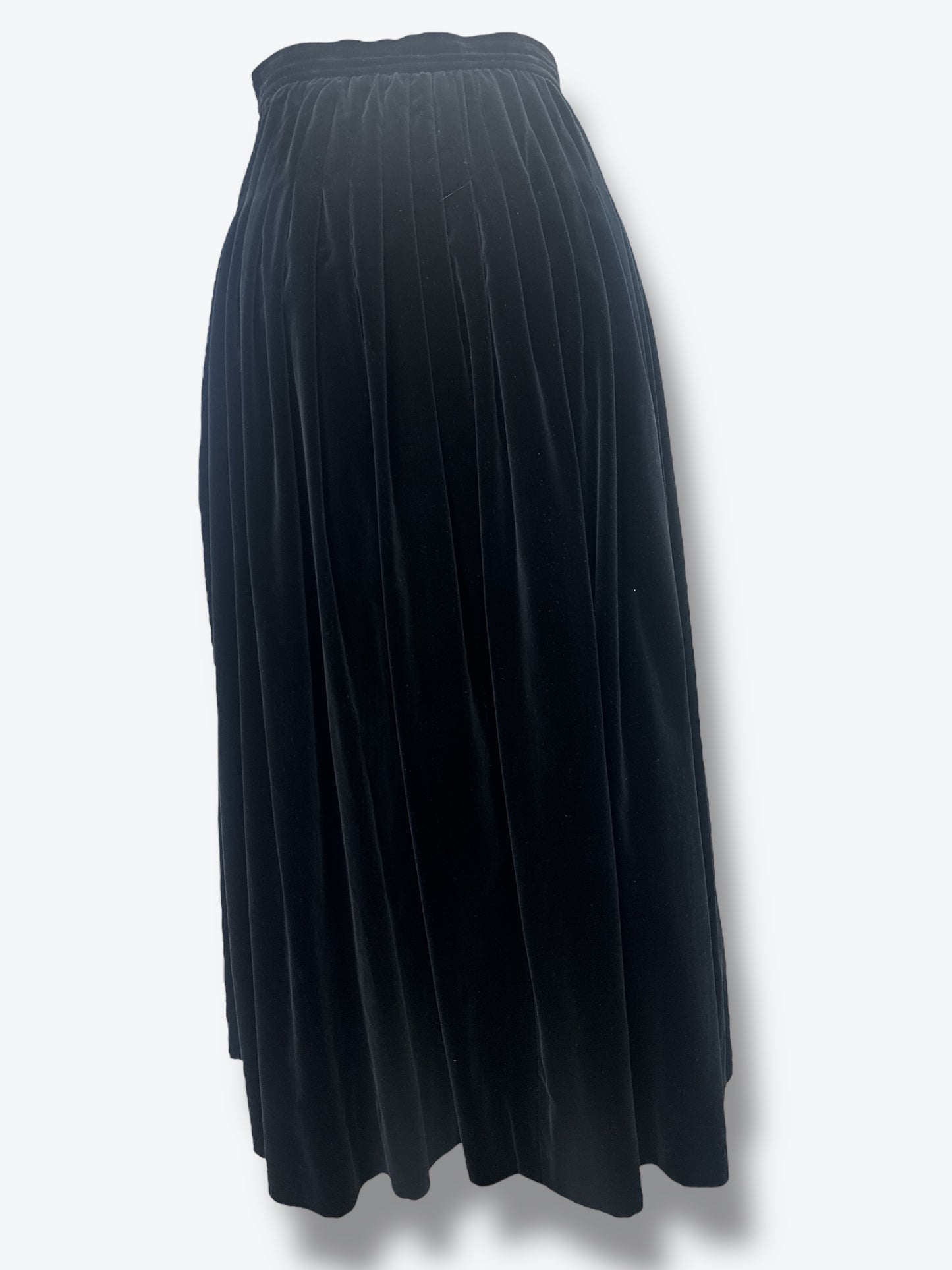 #1C. 1970s Saint Laurent Rive Gauche A-line Velvet Skirt