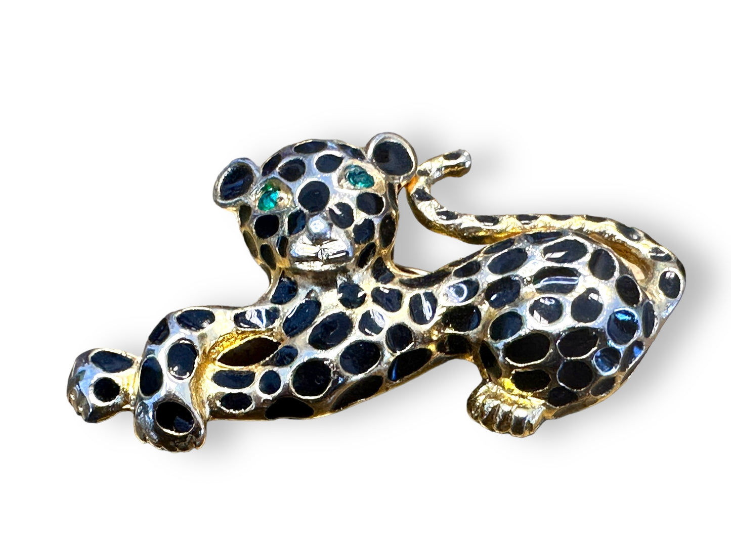 1990s Cheetah + Black Cheetah Brooch