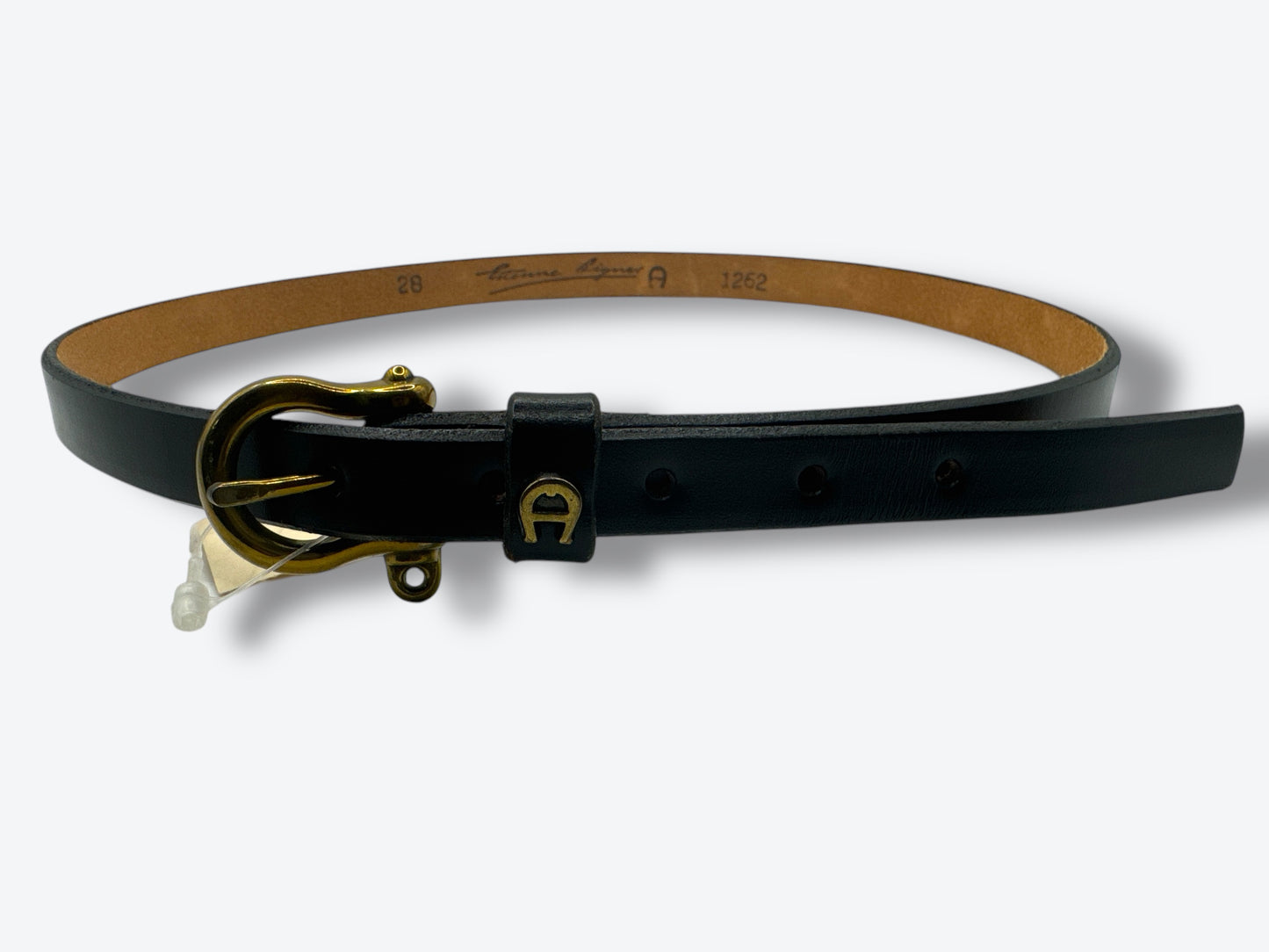 1990s Etienne Aigner Navy Signature Belt