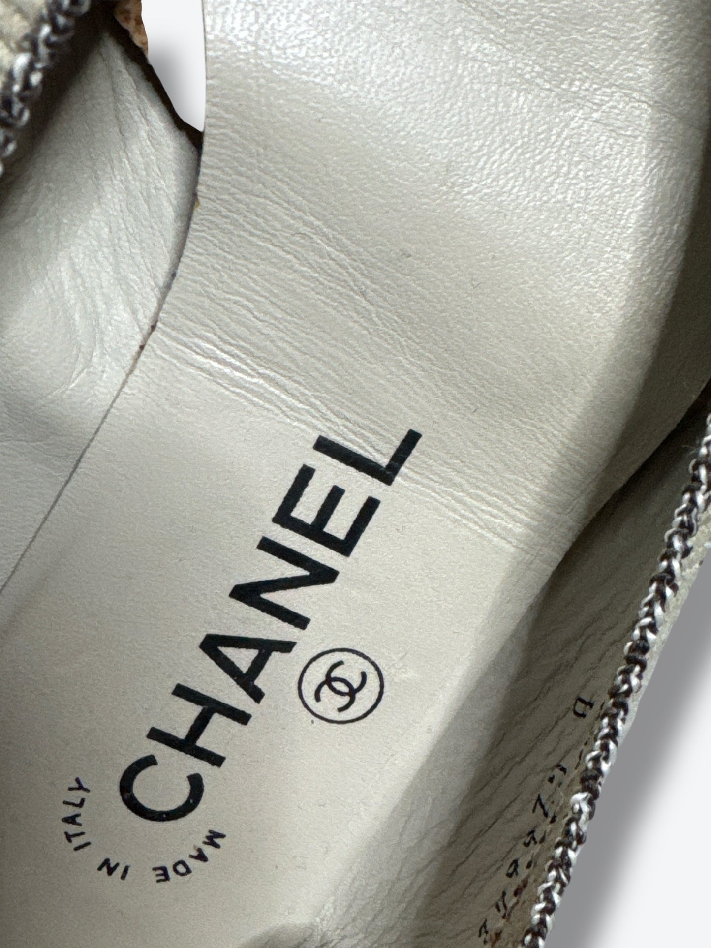 Y2K Chanel Cambon elastic ballerina flats (37.5) D G26642