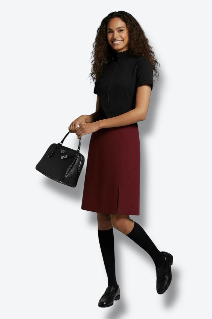 Prada Y2K Colorblock Sport Dress – Black & Burgundy