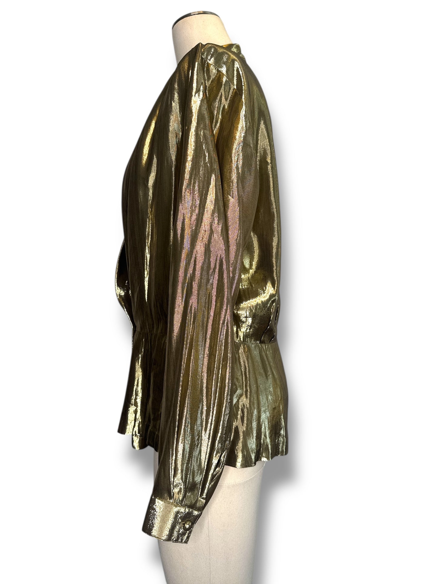 #11. 1970s/80s Evan Picone Gold Lame Top