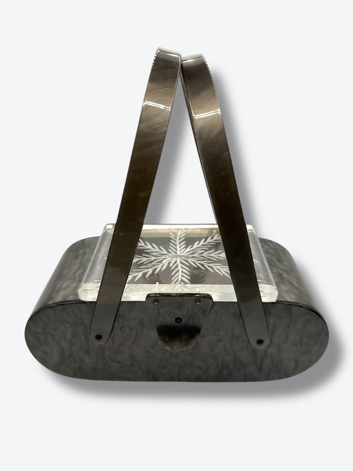 1950s Lucite Gray and Lucite Bag