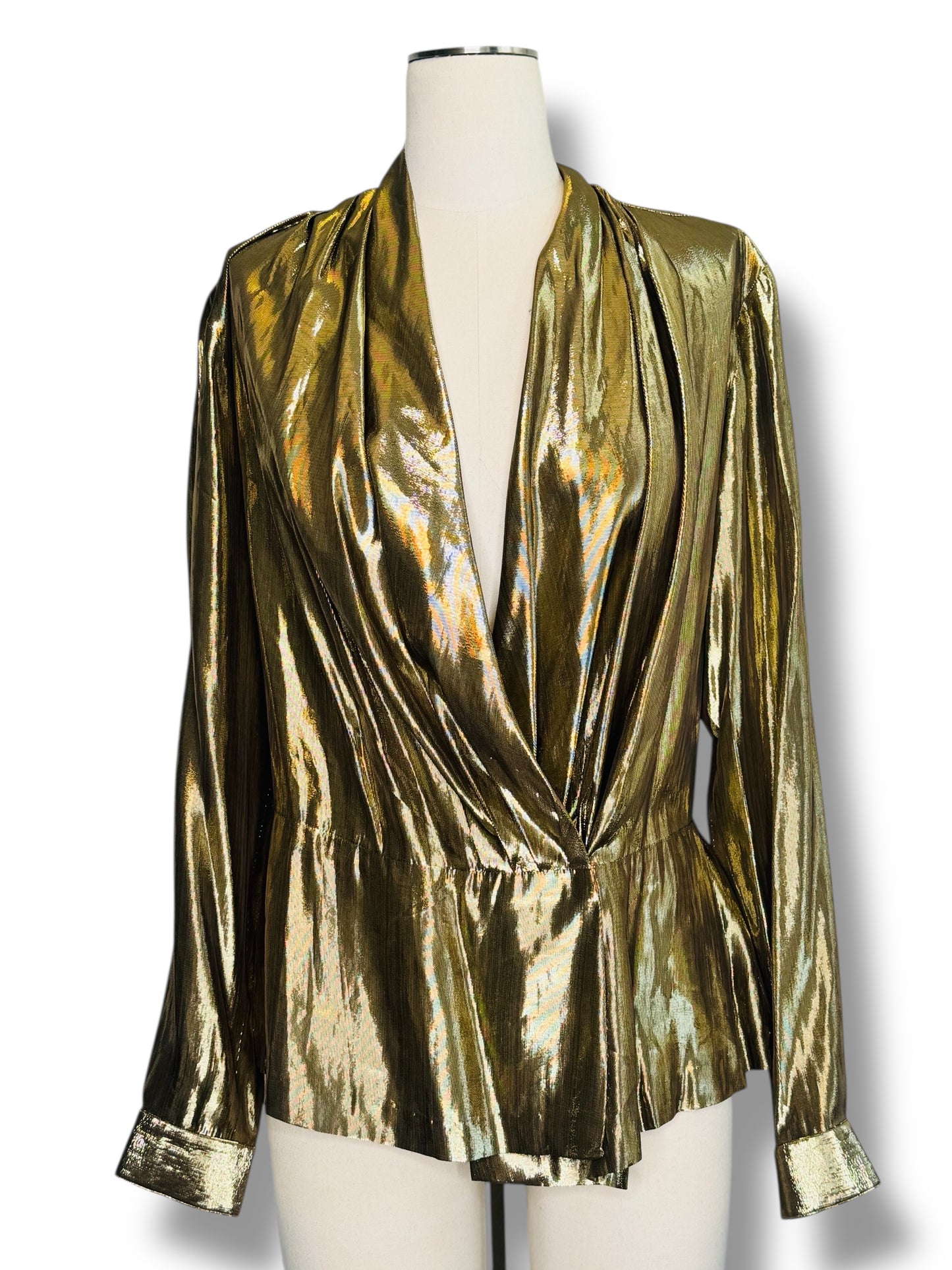 #11. 1970s/80s Evan Picone Gold Lame Top