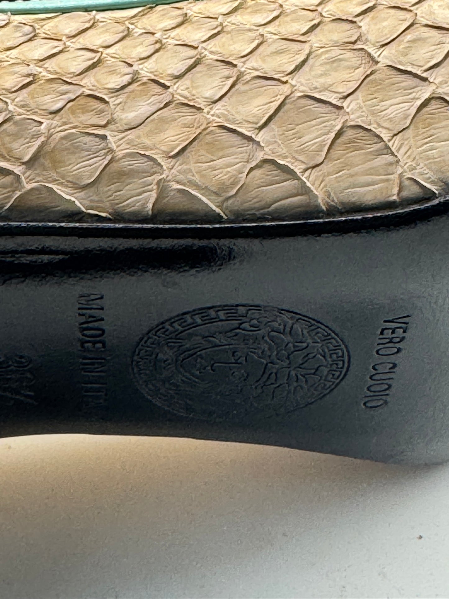 Y2K Versace Snakeskin Pumps