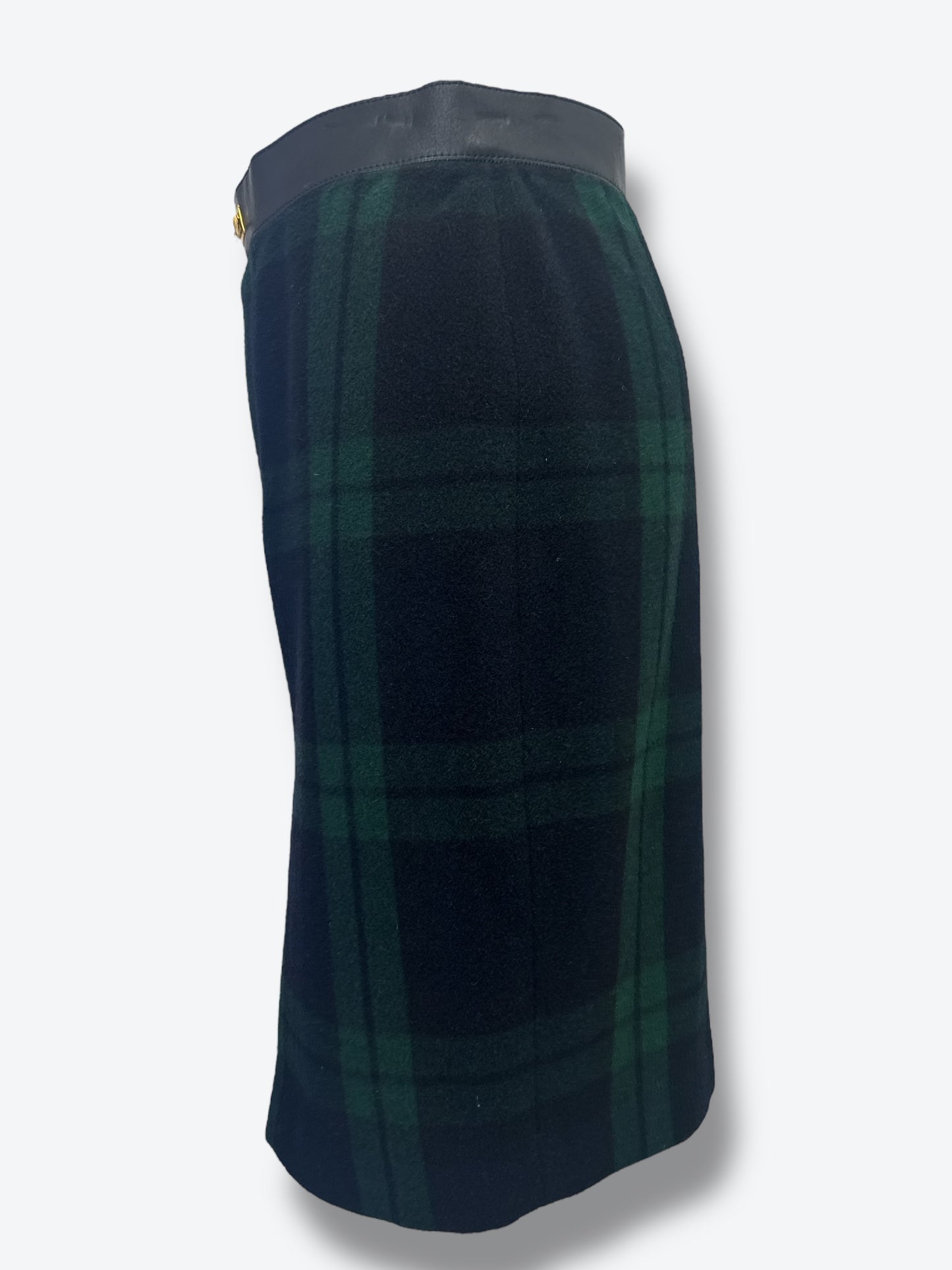 #15. Vintage Ralph Lauren Black Watch Tartan Wool Pencil Skirt (Black Label)