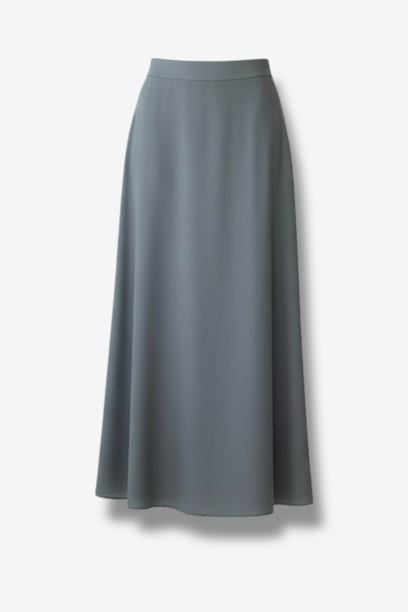 1990s Samsappelle Fluid Gray Silk Skirt