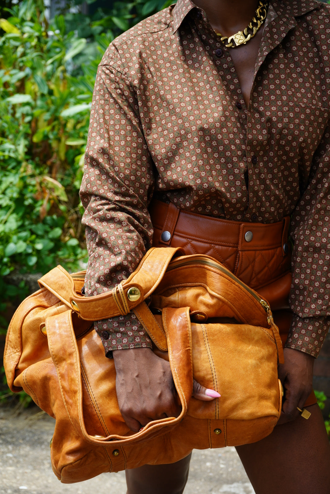#83. Y2K Gusttto Brown Large Satchel