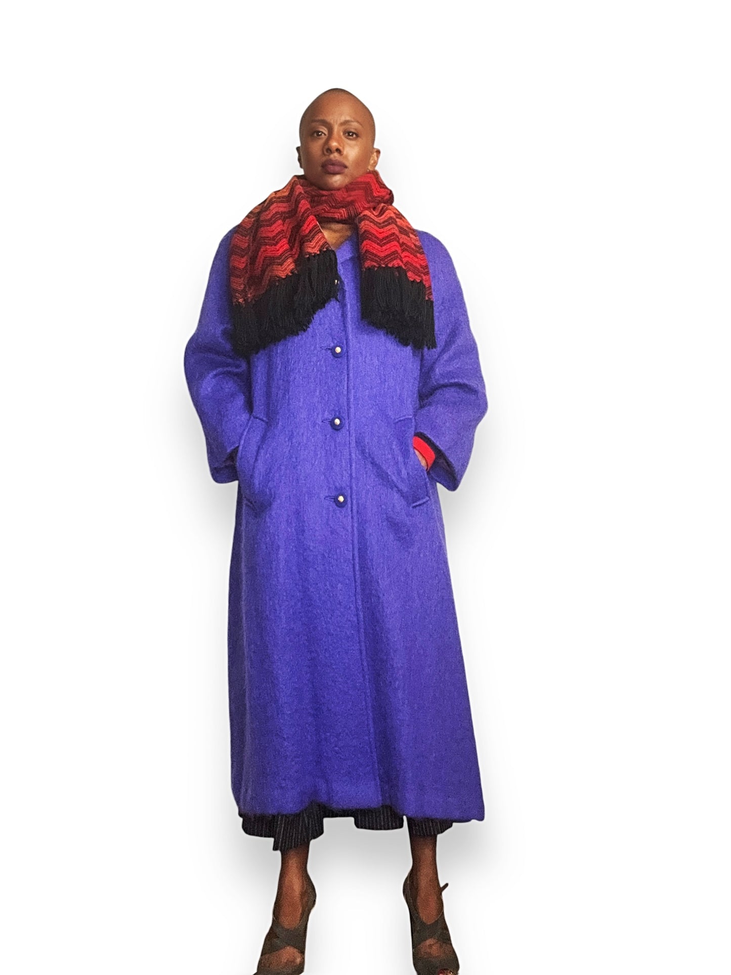 1970s "Vision" Purple Mohair Trench