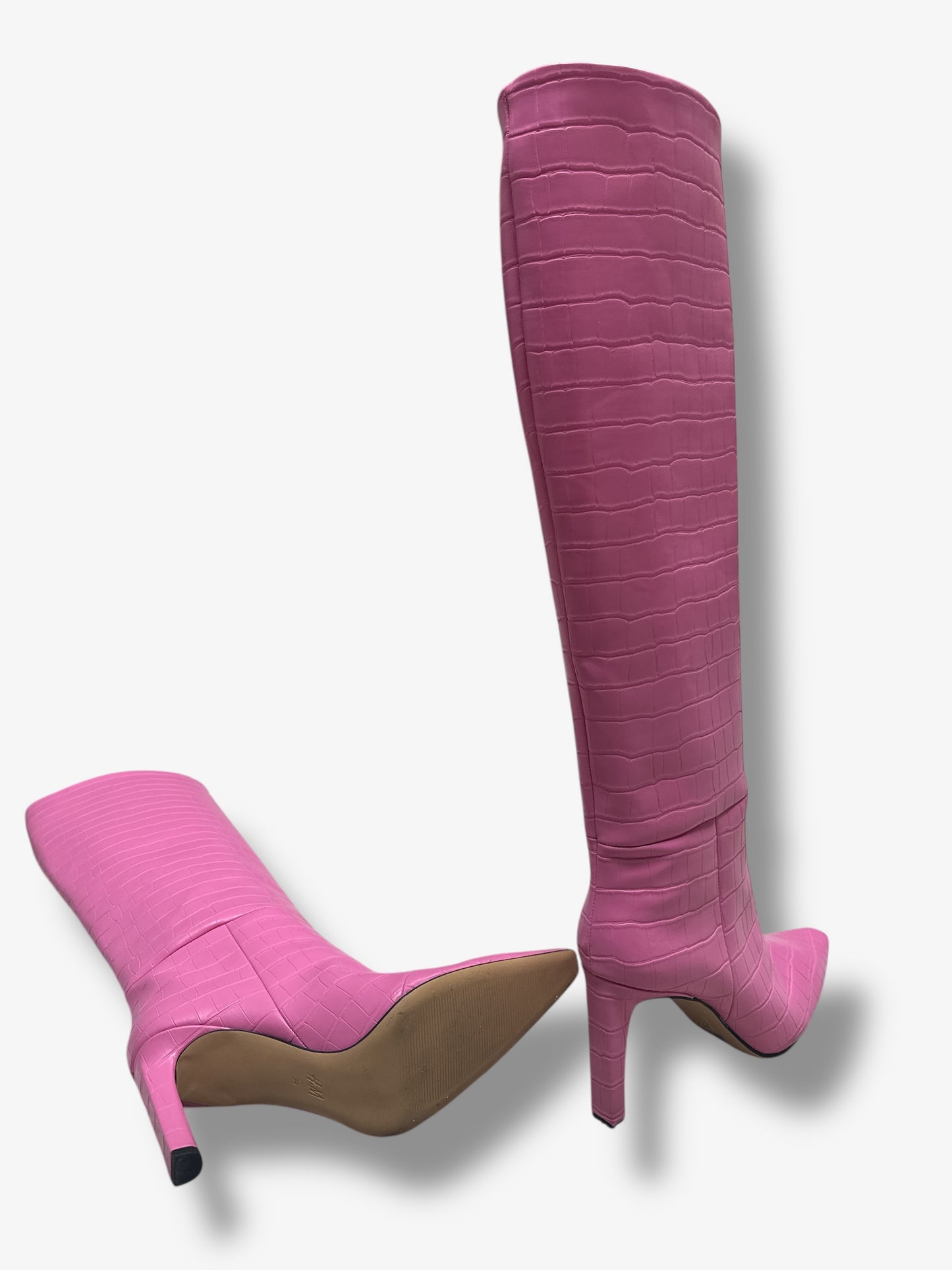 Hennes + Mauritz Pink suede Faux Leather Boots