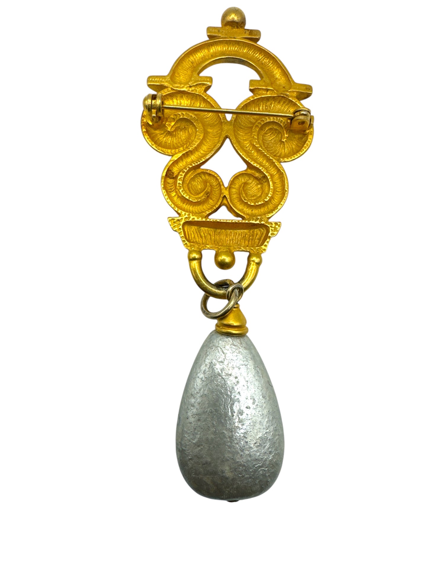 Vintage Gold and Pearl Brooch