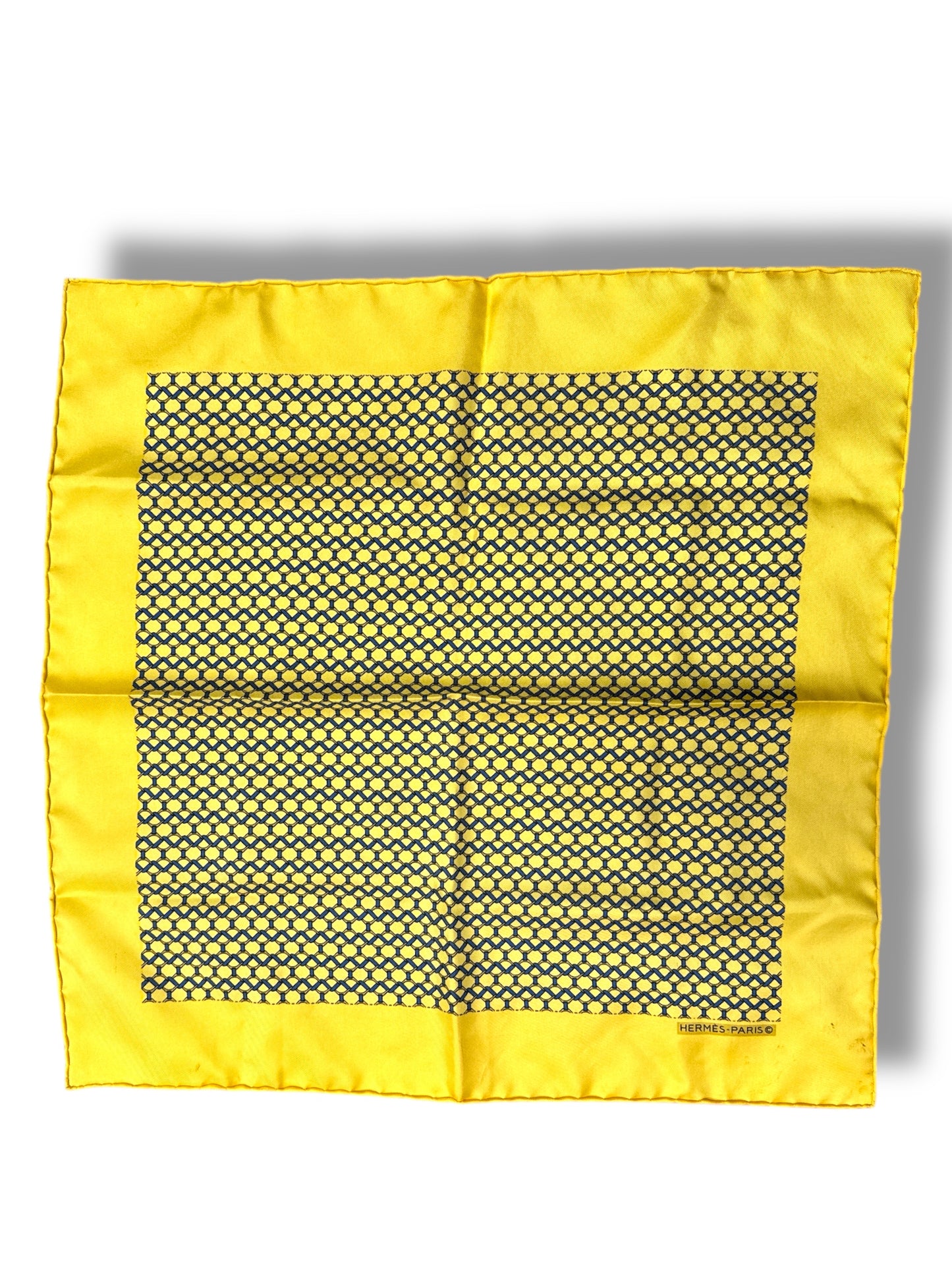 Vintage Hermès Silk Chain Pattern Silk Scarf