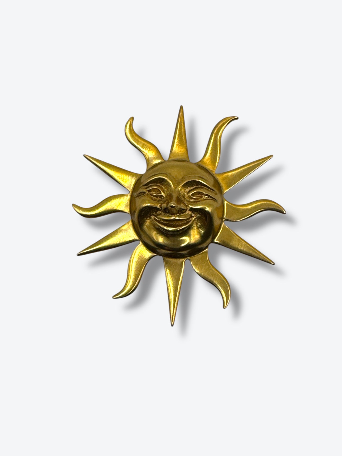 Vintage 1.5” Va Eum Gold Sun Brooch