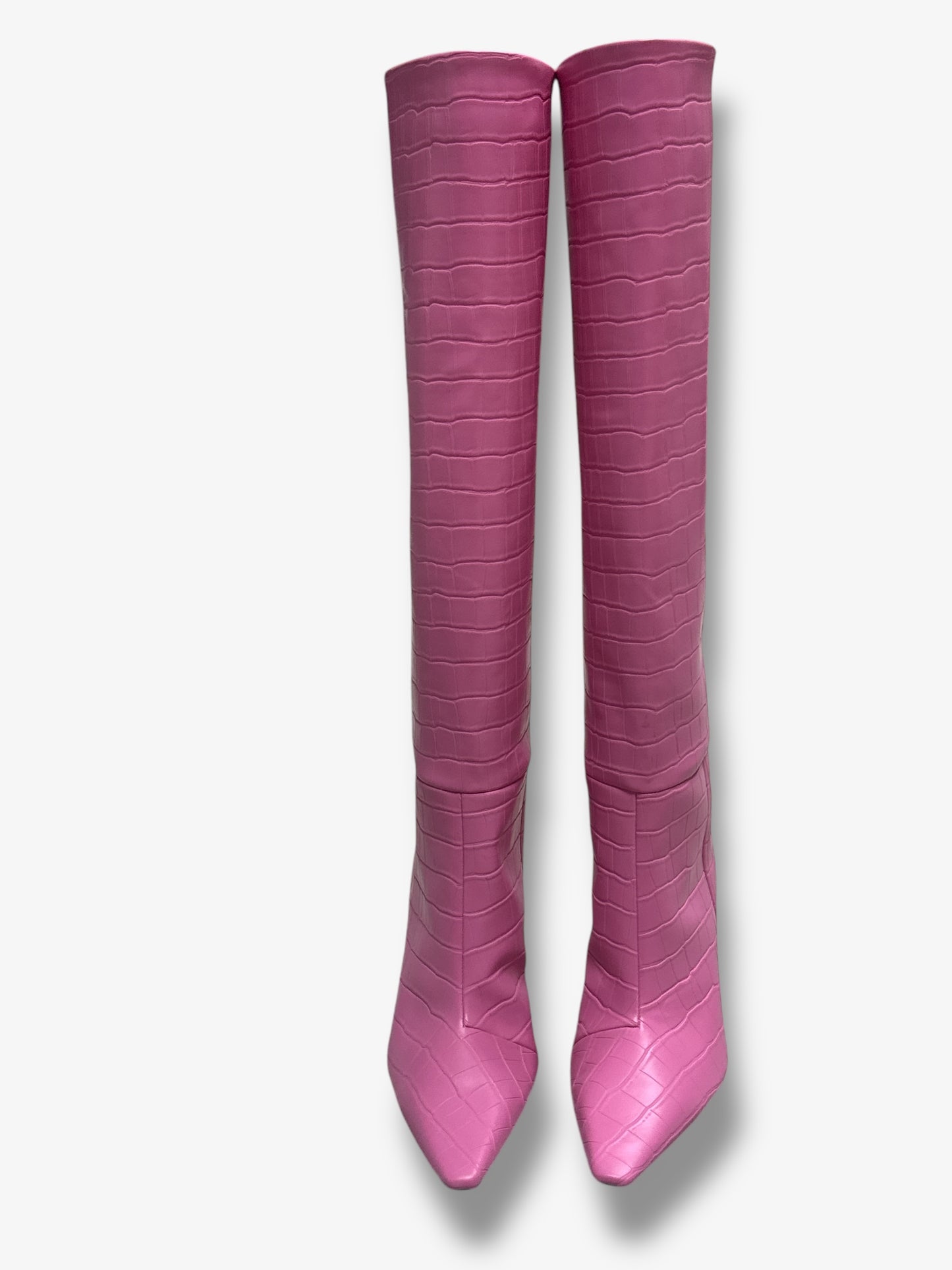 Hennes + Mauritz Pink suede Faux Leather Boots
