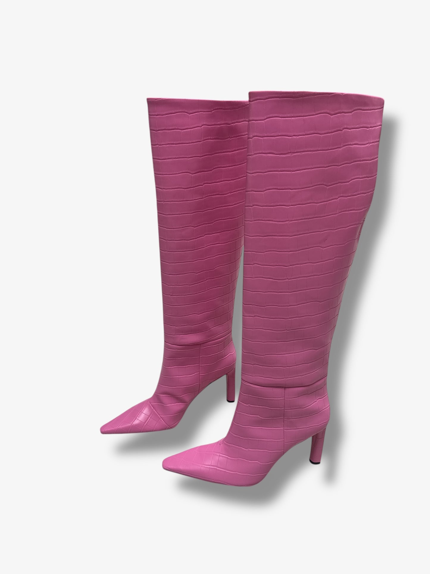 Hennes + Mauritz Pink suede Faux Leather Boots
